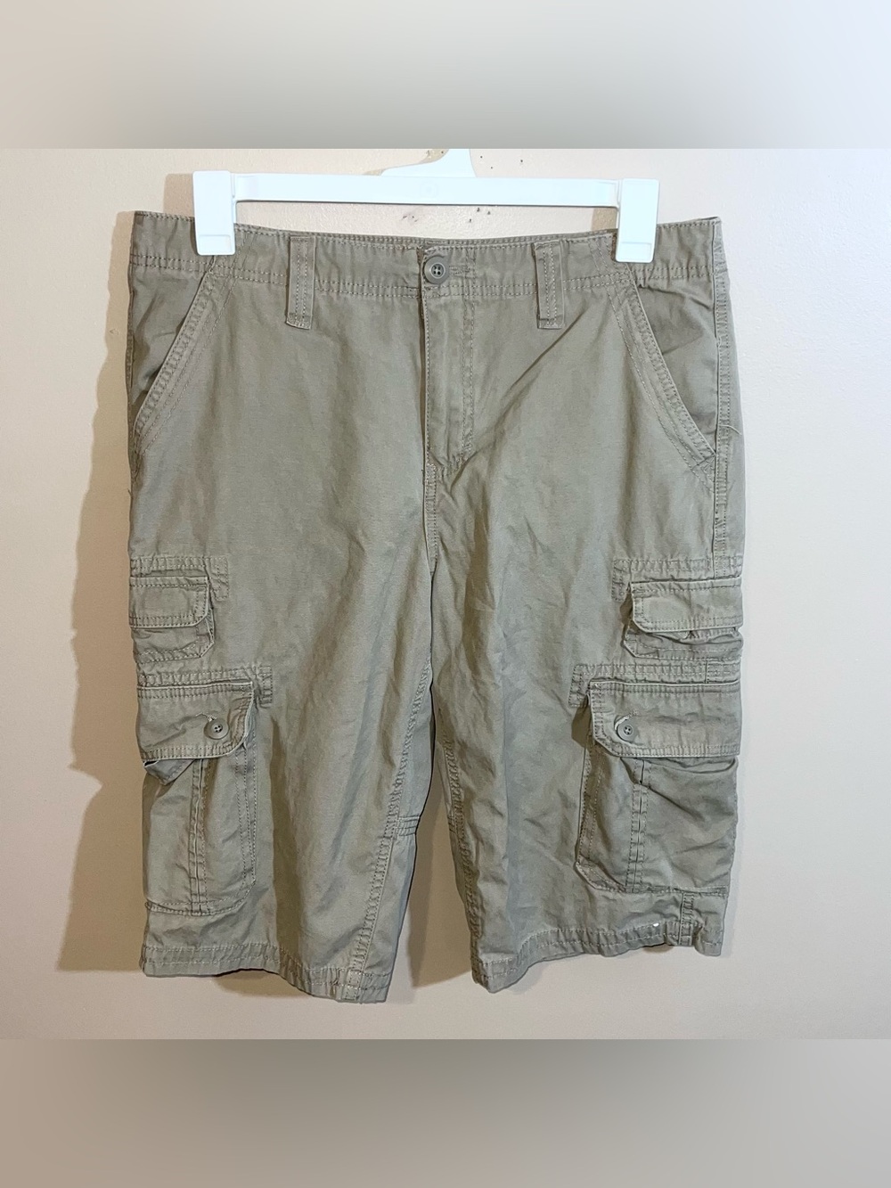 Urban Pipeline Khaki Cargo Shorts Men’s 34 Tan 35x14 - Picture 2 of 5